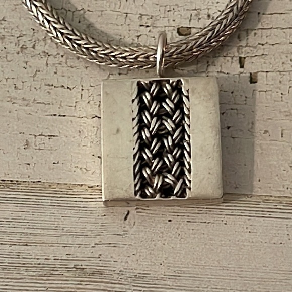 Lois Hill Sterling Silver Foxtail Chain Pendant Necklace 925 Bali - Picture 4 of 5